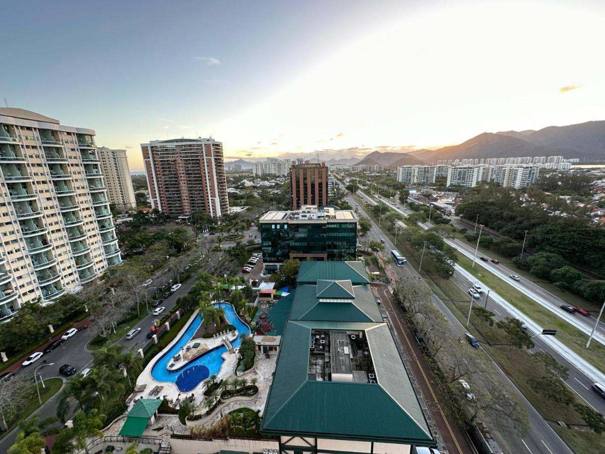 Flat Com Vista Panoramica -15- Na Barra Da Tijuca - Estacionamento Gratuito - Frigobar - Ar Condicionado - Piscina - Academia - Balsa Para Praia Gratis - Varanda - Vista Parcial Mar E Lagoa Rio de Janeiro Zewnętrze zdjęcie